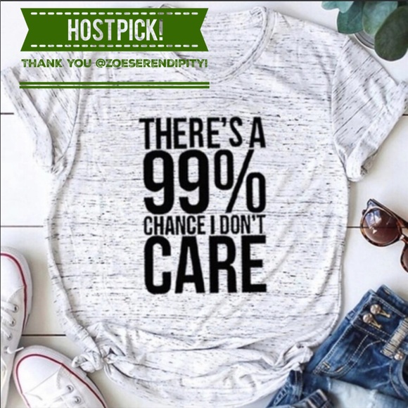 Tops - 🎁NWOT 99% I Don’t Care Gray T-shirt